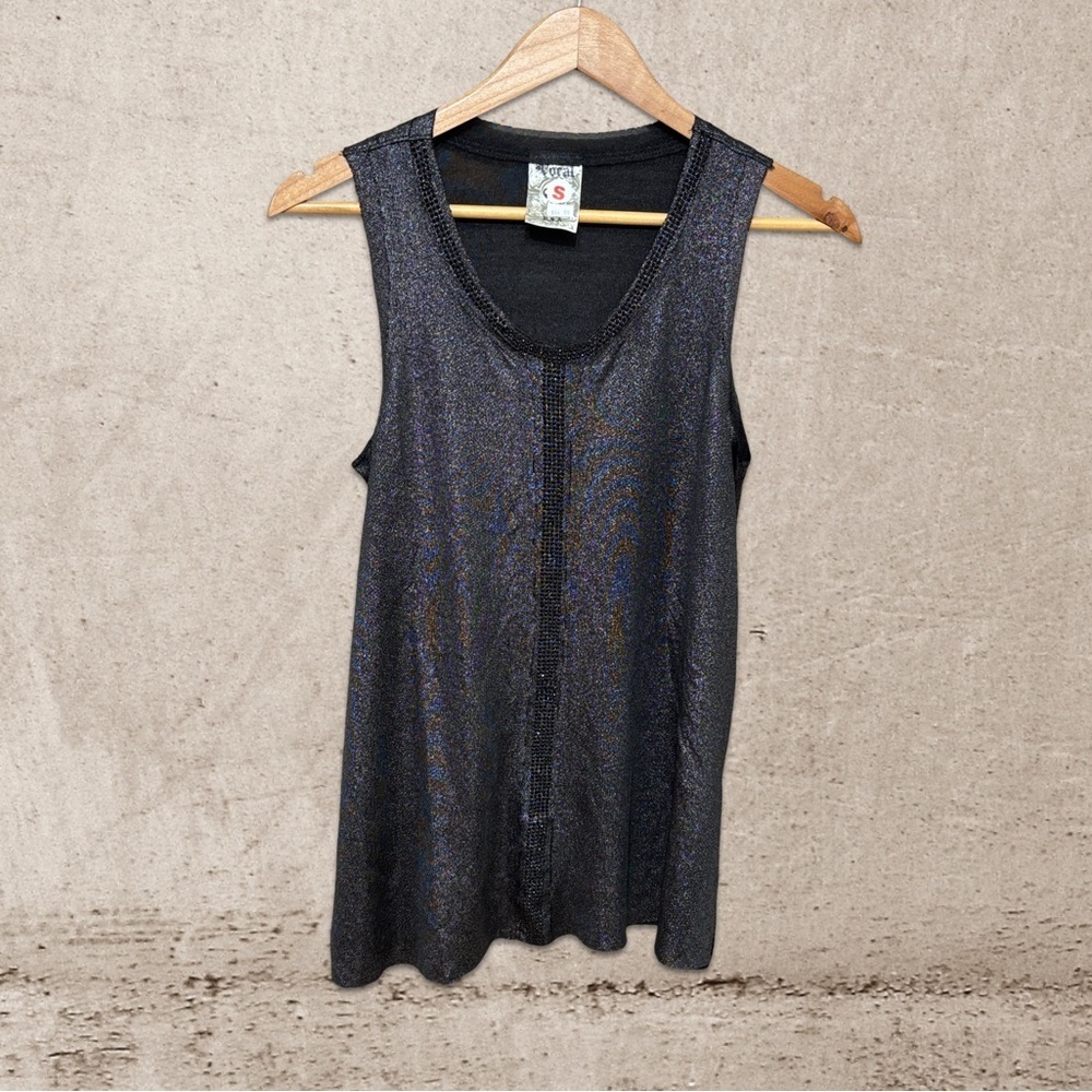 Vocal laser cut Beaded Tank NWT